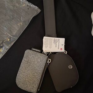 Lululemon Gray and Black dual pouch wristlet